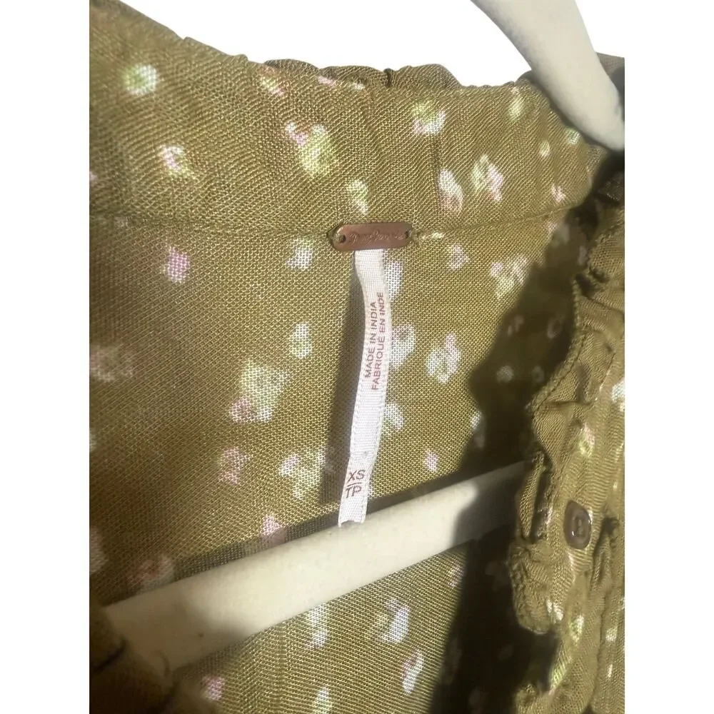 NWOT Free People Rare Feelings Tiered Printed Maxi Dress Women's Sz. XS